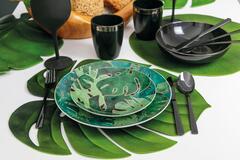 ���� ������� ������������� Leaves 45�38�� LEAVES-Monstera-6set