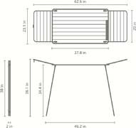 ������� ��� ����� HangOn Drying Rack Too White 18� 232428