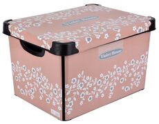 Кошик з кришкою Decor 16,5х23,5х35см 0647 POWDER FLOWER - в інтернет-магазині Світ посуду Кошик з кришкою Decor 16,5х23,5х35см 0647 POWDER FLOWER - Світ посуду