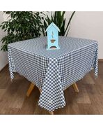 Скатерть водонепроницаемая Simfoni Серая клеточка 136х136см 4823093421943