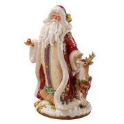 Статуетка Дід Мороз з оленем 36см 10/18176