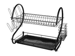 Сушилка для посуды черная 52х24,5х37см OF-100404