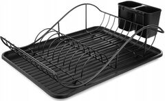 Сушилка для посуды черная 52х32х13см KM-0761C