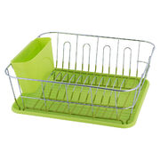 Сушилка для посуды зеленая 37х33х13,5см KM-0763A