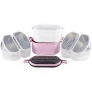 Ланч-бокс двойной 1,5л KM-2139-PK