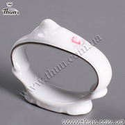 Кольцо для салфеток Bernadotte Бледные розы с платиновой каймой