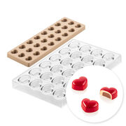 Формы для шоколада 35х27х17мм CH020 - KIT CUORE 01 - в интернет-магазине Мир посуды Формы для шоколада 35х27х17мм CH020 - KIT CUORE 01 - Мир посуды