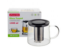 Чайник заварювальний з кришкою та ситечком 1,5л KM-0776L - в інтернет-магазині Світ посуду Чайник заварювальний з кришкою та ситечком 1,5л KM-0776L - Світ посуду