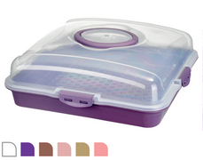 Тортівниця із кришкою Каризма 38х38х13см 0036 White