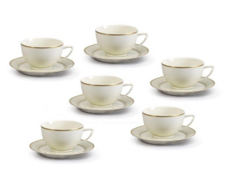 Набор чашек для чая с блюдцами Lea Ivory Gold 240мл