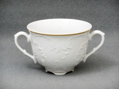 Набір бульйонниць без блюдець Rococo Безе 330мл