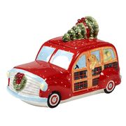 Бісквітник Автомобіль з Ялинкою Сніговик 28х18х16см 22792