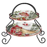 Етажерка 2-х ярусна Різдвяна Усадиба Кінь 18/23см 37294