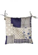 Подушка для стула Хозяйка Пэчворк синий 40х40см 4823093451155