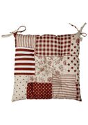 Подушка для стула Хозяйка Пэчворк бордо 40х40см 4823093451179
