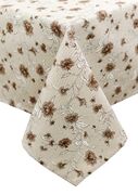 Скатертина Господиня Цветы коричневые 136х220см 4823093450981