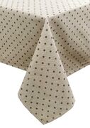 Скатерть Хозяйка Горох коричневый 136х220см 4823093451131