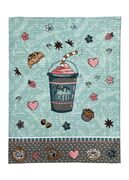 Полотенце кухонное Кофе бирюза 45х60см 4823093452466