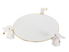 Тортовница Кролик белый 23см 149-426