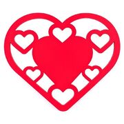 Подставка под горячее Amour красная 20х17см 0296