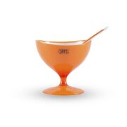 Креманка с ложкой Lumino оранжевая 230мл 9481