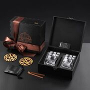 Подарочный набор для охлаждения виски со стаканами Bormioli Rocco Cassiopea Whisky Stones 330мл WS206