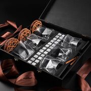 Подарочный набор для охлаждения виски со стаканами Bormioli Rocco Cassiopea Whisky Stones 330мл WS606