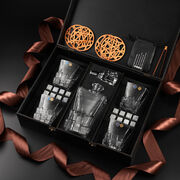 Подарочный набор для охлаждения виски со стаканами и графином Bohemia Crack Whisky Stones 310мл WS408D