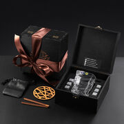 Подарочный набор для охлаждения виски со стаканом Bohemia Zig-Zag Whisky Stones 300мл WS109