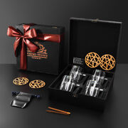 Подарочный набор для охлаждения виски со стаканами Bohemia Barline Whisky Stones 300мл WS410
