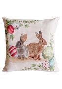Подушка декоративная Веснянка Пара зайцев с писанками 45х45см 4823093456655