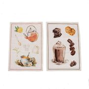 Набор кухонных полотенец Hot drinks Tea/Cappuccino 50х70см 29496-BREAKtowel-2setB