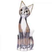 Статуэтка Кот белый с золотой верёвкой 36см 19216.1