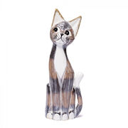 Статуэтка Кот белый с золотой верёвкой 30см 19216.2