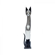 Статуэтка Кот серо-черный на подставке 60см 19251.3e
