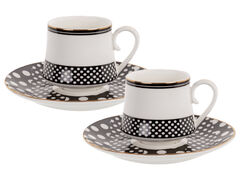 Набор чашек для кофе с блюдцами 90мл 925-082