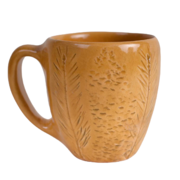 Кружка Флора Хвоя Высокая Глазированная Желтая 250мл F010308121317