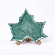 Блюдо Листок Флора Клен Морська хвиля 22см F060105