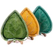 Блюдо Листок Флора Хоста Жовтий 24см F070103