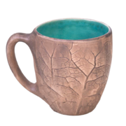 Кружка Флора Лопух Высокая Молоченная Морская волна 250мл F010308101516