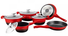 Набор посуды RL-BS1010M Red-Black