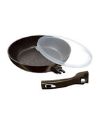 Сковорода с крышкой Metallic Shiny Black 24см BH-7156 - в интернет-магазине Мир посуды Сковорода с крышкой Metallic Shiny Black 24см BH-7156 - Мир посуды