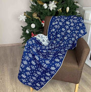 Плед Новогодняя Снежинка с люрексом 100х150см 4823093435209