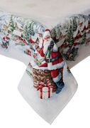 Скатерть с велюром Снежная зима 135х220см 4823093464964