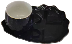 Чашка для чая с блюдцем Core Black Gold 220мл B060688