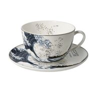 Чашка для завтрака с блюдцем Katsushika Hokusai Большая волна в Канагаве 500мл 67-075-01-1