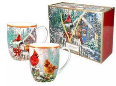 Набор кружек Merry Christmas Зимние птицы 400мл 219-9092