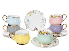 Набор чашек для чая с блюдцами 200мл 975-061