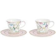 Набор чашек для кофе с блюдцами Birds Melody 80мл R1787#BIME