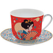 Чашка для завтрака с блюдцем Tokyo 400мл R1454#TOKY